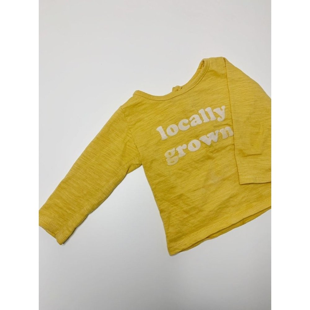 12M Kit + Pearl "Locally Grown" Mustard Longsleeve Graphic Tee
